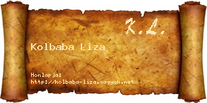 Kolbaba Liza névjegykártya